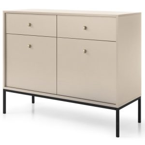 Komoda MONAKO do salonu MKSZ104 beż + stelaż czarny 309845 Komoda MONAKO do salonu MKSZ104 beż + stelaż czarny 309845