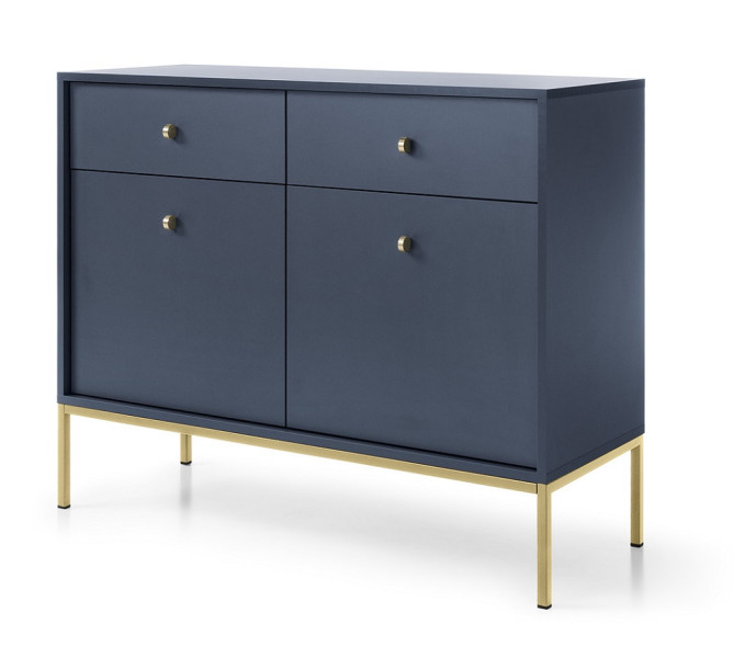 Komoda MONAKO do salonu MKSZ104 granat + stelaż złoty 309847