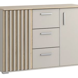 Komoda Montana 120 z szufladami – kaszmir + dąb cremona, nowoczesna 966815 Komoda Montana 120 z szufladami – kaszmir + dąb cremona, nowoczesna 966815
