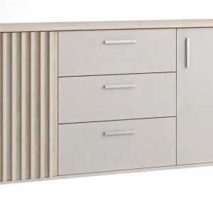 Komoda Montana 140 z szufladami – kaszmir + dąb cremona, nowoczesna 966817 Komoda Montana 140 z szufladami – kaszmir + dąb cremona, nowoczesna 966817