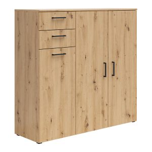 Komoda MultiDo 120 cm z 3 drzwiami i 2 szufladami dąb artisan 292544 Komoda MultiDo 120 cm z 3 drzwiami i 2 szufladami dąb artisan 292544