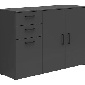 Komoda MultiDo 120 cm z 3 drzwiami i 2 szufladami grafitowa 292602 Komoda MultiDo 120 cm z 3 drzwiami i 2 szufladami grafitowa 292602