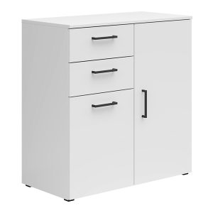 Komoda MultiDo 80 cm z 2 drzwiami i 2 szufladami biała 292540 Komoda MultiDo 80 cm z 2 drzwiami i 2 szufladami biała 292540