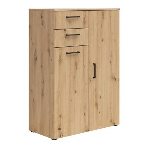 Komoda MultiDo 80 cm z 2 drzwiami i 2 szufladami dąb artisan 292601 Komoda MultiDo 80 cm z 2 drzwiami i 2 szufladami dąb artisan 292601