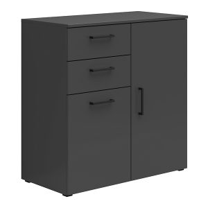 Komoda MultiDo 80 cm z 2 drzwiami i szufladami grafitowa 292539 Komoda MultiDo 80 cm z 2 drzwiami i szufladami grafitowa 292539