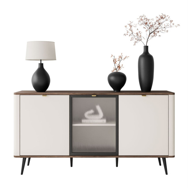 Komoda na nóżkach AUTUMN 2D1W z przeszklonym frontem 864706