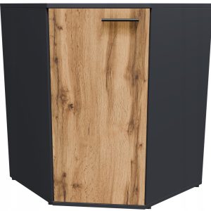 Komoda narożna CR3-KD5 grafit-wotan pojemna szafka regał do salonu pokoju 940033 Komoda narożna CR3-KD5 grafit-wotan pojemna szafka regał do salonu pokoju 940033