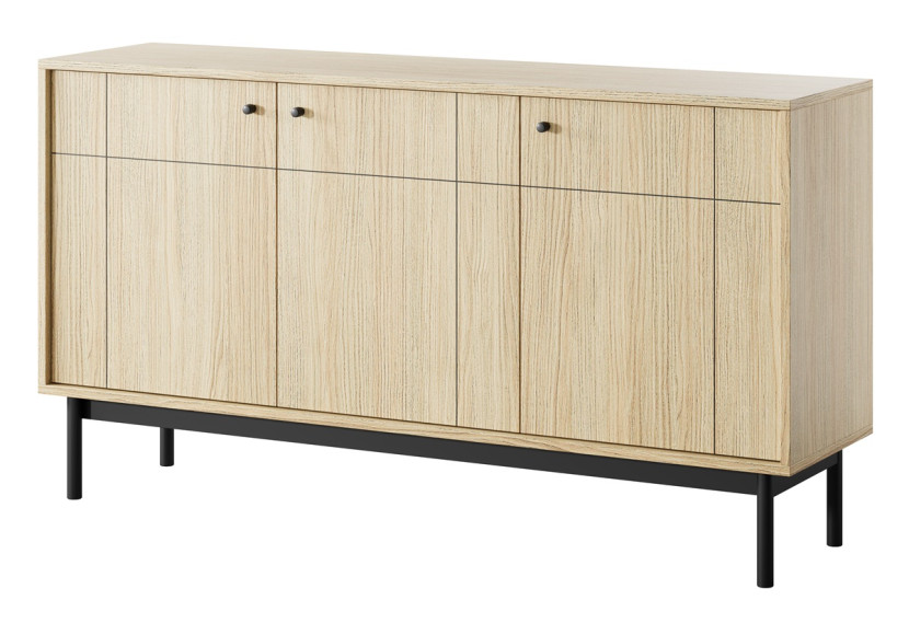 Komoda NATURE do przedpokoju w stylu japandi K154-Dąb linea 325503
