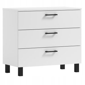 Komoda Nela 60 z 3 szufladami blat 16 biała 595830