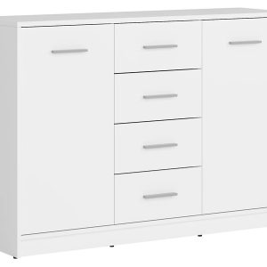 Komoda Nepo Plus 119 cm z 2 drzwiami i 4 szufladami biała 29680