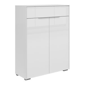 Komoda Nevada 81 cm z 2 drzwiami i szufladą biała 358046 Komoda Nevada 81 cm z 2 drzwiami i szufladą biała 358046