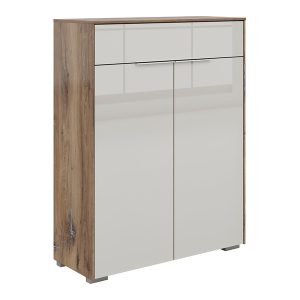 Komoda Nevada 81 cm z 2 drzwiami i szufladą dąb flagstaff ciemny 358047 Komoda Nevada 81 cm z 2 drzwiami i szufladą dąb flagstaff ciemny 358047
