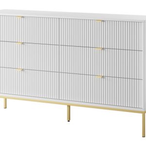 Komoda NEW w stylu glamour KS154 – biała + st. złoty 325522 Komoda NEW w stylu glamour KS154 – biała + st. złoty 325522