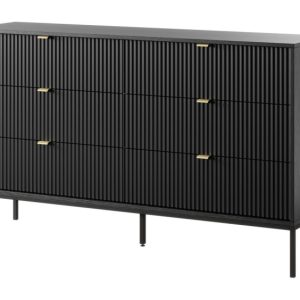 Komoda NEW w stylu glamour KS154 – czarna + st. czarny 325527 Komoda NEW w stylu glamour KS154 – czarna + st. czarny 325527