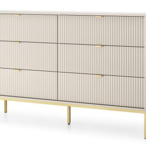 Komoda NEW w stylu glamour KS154 – kaszmirowa + st. złoty 804505 Komoda NEW w stylu glamour KS154 – kaszmirowa + st. złoty 804505