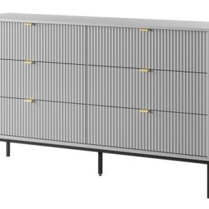 Komoda NEW w stylu glamour KS154 – szara + st. czarny 325524 Komoda NEW w stylu glamour KS154 – szara + st. czarny 325524