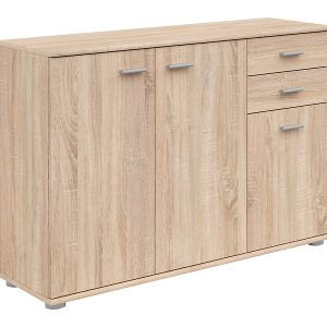 Komoda Noeda 106 cm z 3 drzwiami i 2 szufladami dąb sonoma 78200 Komoda Noeda 106 cm z 3 drzwiami i 2 szufladami dąb sonoma 78200