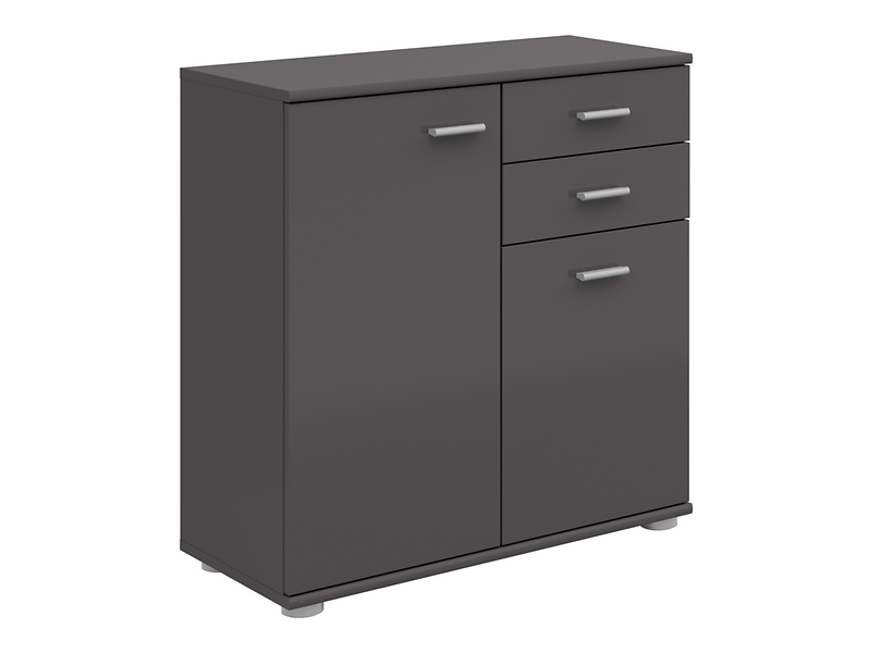 Komoda Noeda 71 cm z 2 drzwiami i 2 szufladami grafit 78198