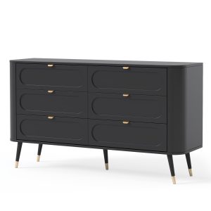 Komoda NOIR z szufladami na nóżkach 1067163 Komoda NOIR z szufladami na nóżkach 1067163
