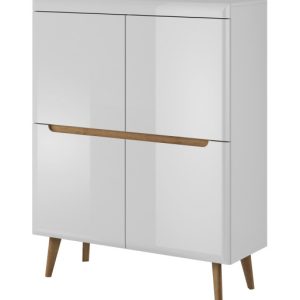 Komoda Nordan NK107 do salonu – biały + dąb riviera 325206