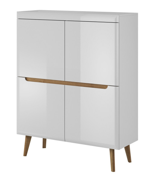 Komoda Nordan NK107 do salonu - biały + dąb riviera 325206