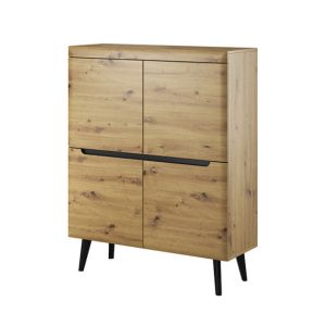 Komoda NORDI NK107 Dąb Artisan/Czarny 300475