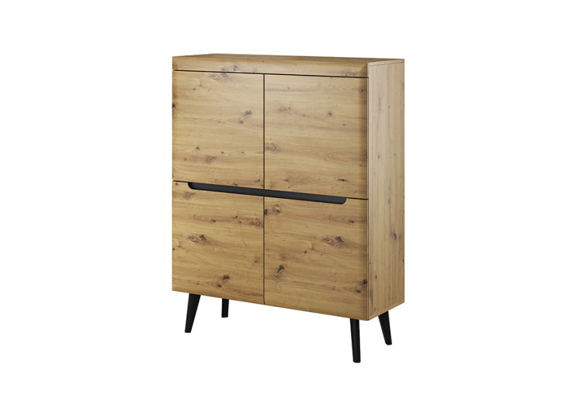 Komoda NORDI NK107 Dąb Artisan/Czarny 300475