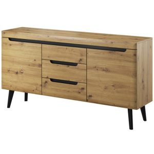 Komoda NORDI NKSZ160 Dąb Artisan/Czarny 300467