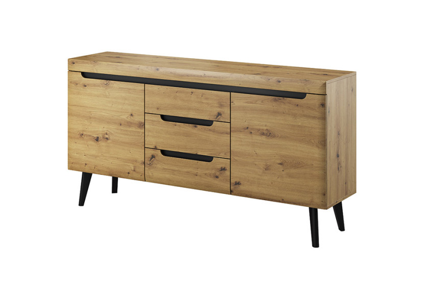 Komoda NORDI NKSZ160 Dąb Artisan/Czarny 300467