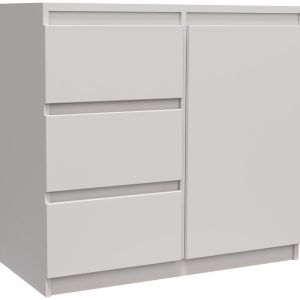 Komoda nowoczesna z szufladami 80 cm MONTEGO biała 722722 Komoda nowoczesna z szufladami 80 cm MONTEGO biała 722722