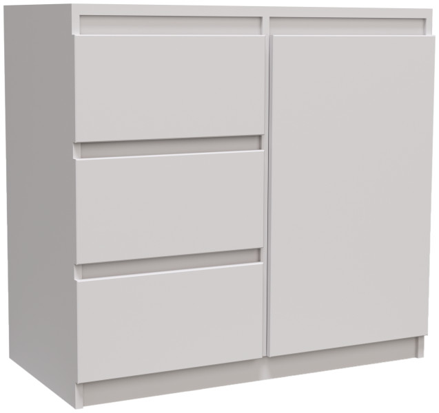 Komoda nowoczesna z szufladami 80 cm MONTEGO biała 722722