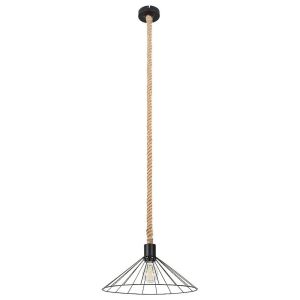 Lampa wisząca czarna Daryl 1xE27x40W wym: 120x35x35 cm Rabalux 952596