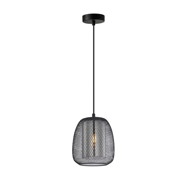 Lampa wisząca czarna-dymiona AMIRIA 1xE27x40W wym: 102x17,5x17,5 cm Italux 846086