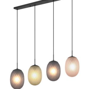 Lampa wisząca czarna-dymiona-bursztynowy-zielona FACETTE 4xE27x25W Trio 838101 Lampa wisząca czarna-dymiona-bursztynowy-zielona FACETTE 4xE27x25W Trio 838101