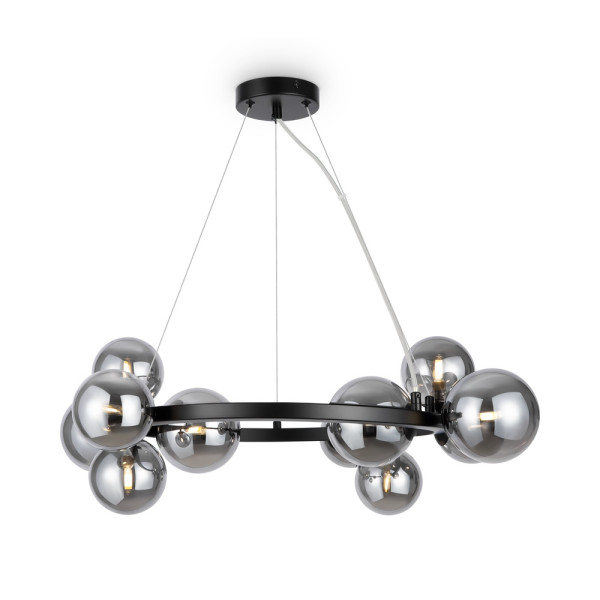 Lampa wisząca czarna-dymiona DALLAS 11xG9x28W wym: 137x25x67 cm Maytoni 852088