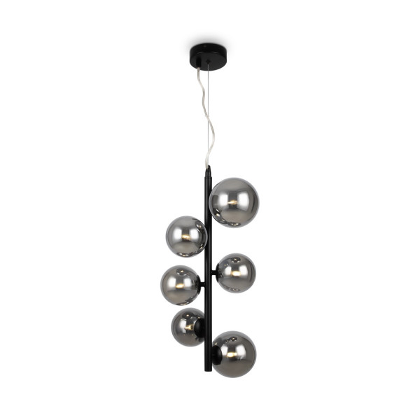Lampa wisząca czarna-dymiona DALLAS 6xG9x28W wym: 170x29x29 cm Maytoni 852186