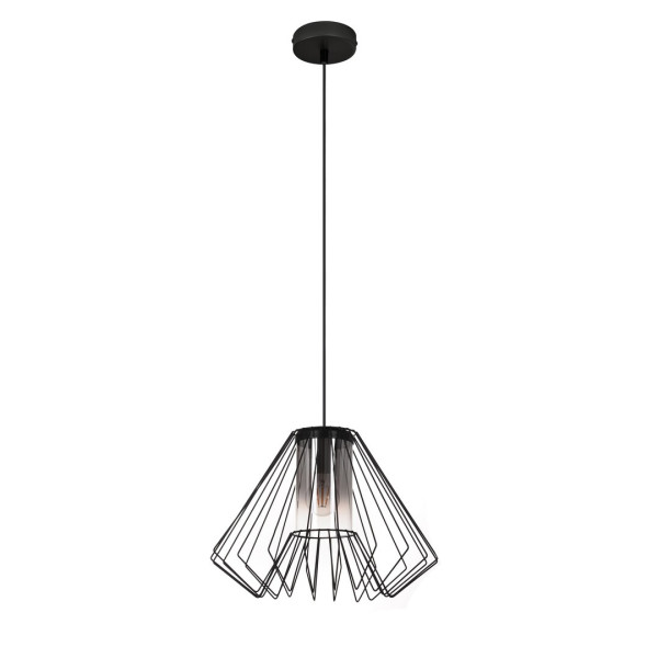 Lampa wisząca czarna-dymiona EMERENCIA 1xE27x40W wym: 120x40x40 cm Rabalux 836167