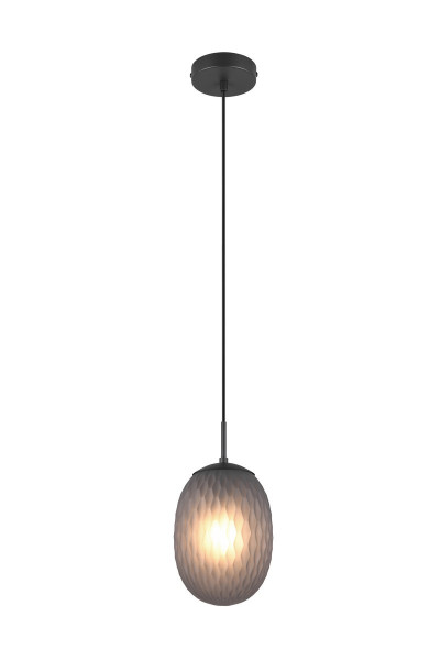 Lampa wisząca czarna-dymiona FACETTE 1xE27x25W wym: 150x17x17 cm Trio 837944