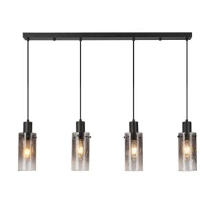 Lampa wisząca czarna-dymiona FUMEA 4xE27x60W wym: 120x100x10 cm Rabalux 837389 Lampa wisząca czarna-dymiona FUMEA 4xE27x60W wym: 120x100x10 cm Rabalux 837389