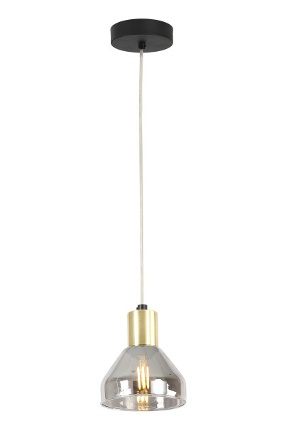 Lampa wisząca czarna-dymiona GREGORY 1xE14x40W wym: 120x11x11 cm Candellux 923510