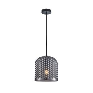 Lampa wisząca czarna-dymiona RENTI 1xE27x40W wym: 102,5x18x18 cm Italux 845911 Lampa wisząca czarna-dymiona RENTI 1xE27x40W wym: 102,5x18x18 cm Italux 845911