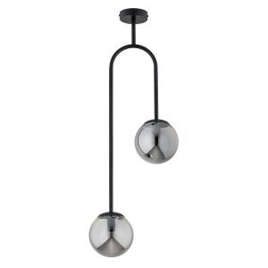 Lampa wisząca czarna-dymiona VECTOR 2xE14x10W wym: 75x33x15 cm Alfa 854537 Lampa wisząca czarna-dymiona VECTOR 2xE14x10W wym: 75x33x15 cm Alfa 854537