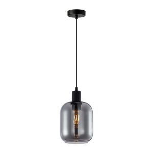 Lampa wisząca czarna-dymiona ZONA 1xE27x40W wym: 105x15x15 cm Italux 854156 Lampa wisząca czarna-dymiona ZONA 1xE27x40W wym: 105x15x15 cm Italux 854156