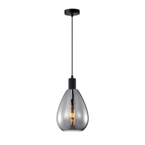 Lampa wisząca czarna-dymiona ZULO 1xE27x40W wym: 115x18x18 cm Italux 845198 Lampa wisząca czarna-dymiona ZULO 1xE27x40W wym: 115x18x18 cm Italux 845198