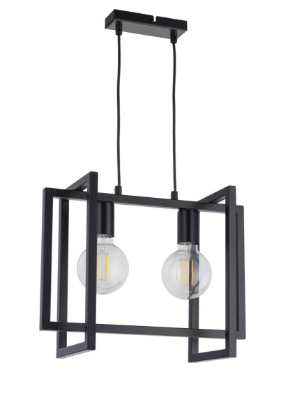 Lampa wisząca czarna Eden 2xE27x15W wym: 80x41x18 cm Sigma Lighting 838021