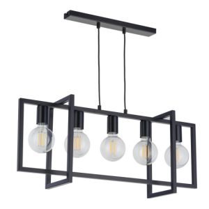 Lampa wisząca czarna Eden 5xE27x15W wym: 80x76x18 cm Sigma Lighting 837898 Lampa wisząca czarna Eden 5xE27x15W wym: 80x76x18 cm Sigma Lighting 837898