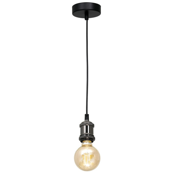 Lampa wisząca czarna EDISON 1xE27x60W wym: 100x10x10 cm Milagro 845877