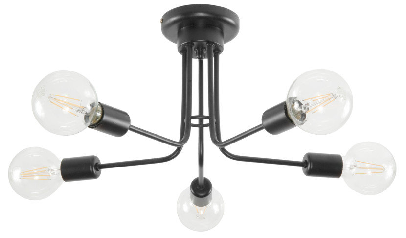 Lampa wisząca czarna EDYLIT loft 5xE27 FRIDA NEGRO 11-410 1048121