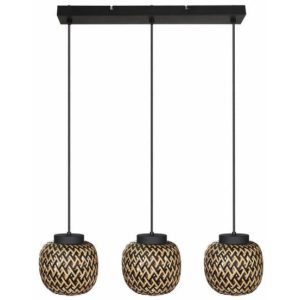 Lampa wisząca czarna Elaine 3xE27x40W wym: 120x75x20 cm Reality 845988 Lampa wisząca czarna Elaine 3xE27x40W wym: 120x75x20 cm Reality 845988