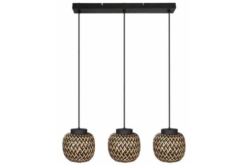 Lampa wisząca czarna Elaine 3xE27x40W wym: 120x75x20 cm Reality 845988